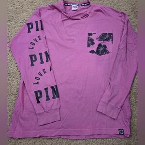PINK Victoria's Secret Tropical Strappy Long Sleeved Tee